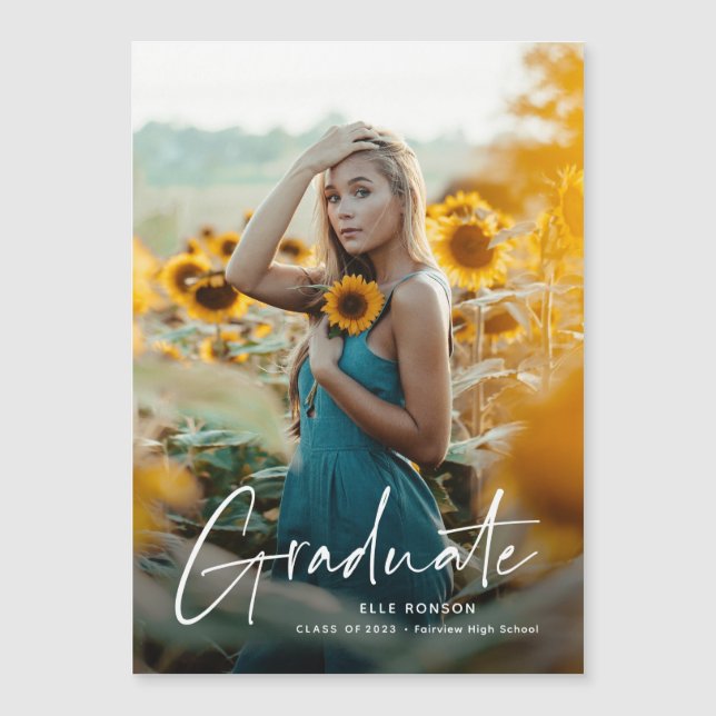 Carte de fin d'études en écriture moderne (Devant)