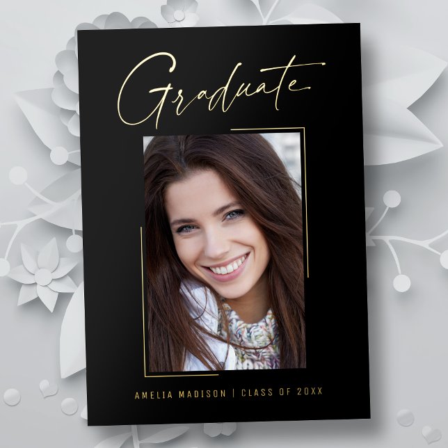 Carte de fin d'études minima moderne pour script d (Créateur téléchargé)