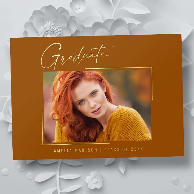 Carte de fin d'études minima moderne pour script d (Créateur téléchargé)