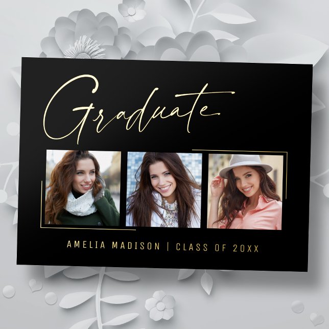 Carte de fin d'études minima moderne pour script d (Créateur téléchargé)