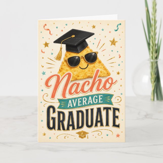 Carte de fin d'études Nacho Average Graduate (Devant)