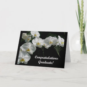 Carte de fin d'études Orchidées