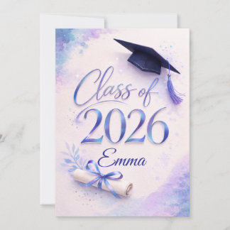 Carte de fin d'études personnalisée pour la promot