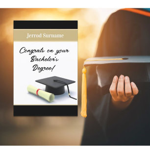 Carte de fin d'études personnalisée pour licence