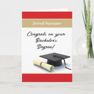 Carte de fin d'études personnalisée pour un diplôm