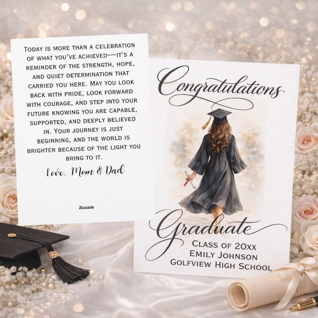Carte de fin d'études sentimentale avec message si (Créateur téléchargé)