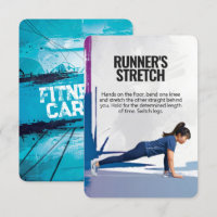 Carte de fitness stretch du coureur avec support b