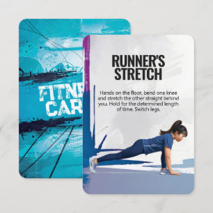 Carte de fitness stretch du coureur avec support b