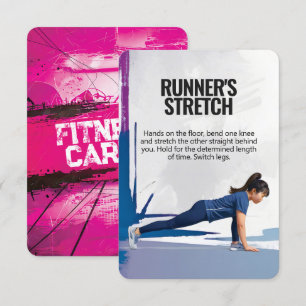 Carte de fitness stretch du coureur avec support r