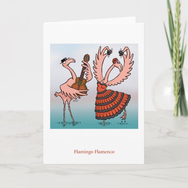 Carte de flamenco de Flamant rose (Devant)