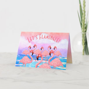 Carte de Flamingoes en Parade