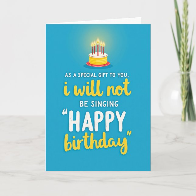 Carte de Flamme d'Anniversaire Azur (Devant)