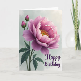 Carte de Fleur d'Anniversaire Radiant