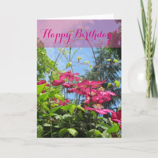 Carte De Fleur De Joyeux Anniversaire Zazzle Fr