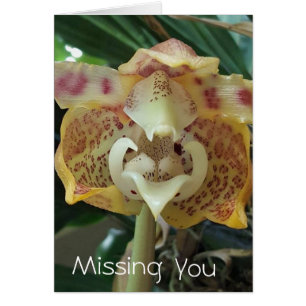 Carte de fleur jaune unique pour te manquer