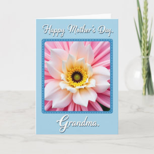 Carte de Fleur Pastel Rayée