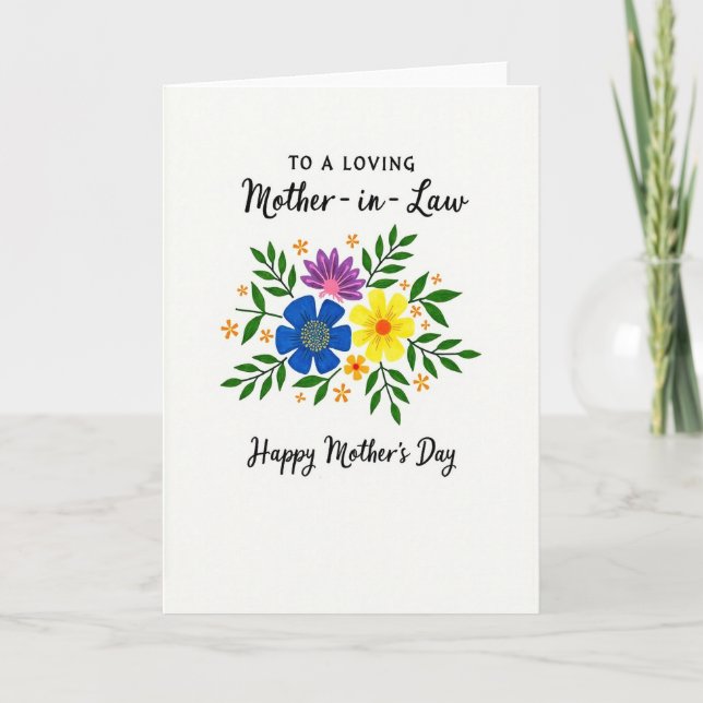 Carte de Fleur Peinte Joyeuse (Devant)