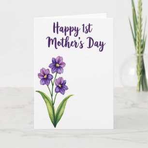 Carte de fleurs à l'aquarelle