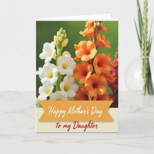 Carte de fleurs charmante pour la fête des mères