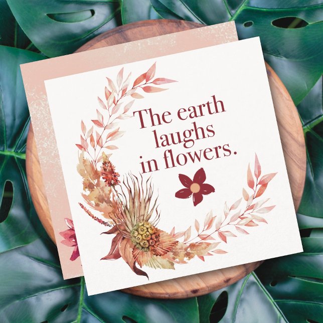 Carte de fleurs de couronne rustique (Créateur téléchargé)