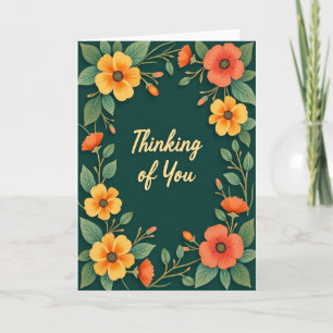 Carte de Fleurs « Pensée pour toi »