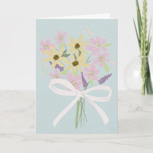 Carte de fleurs pour la fête des mères (Devant)