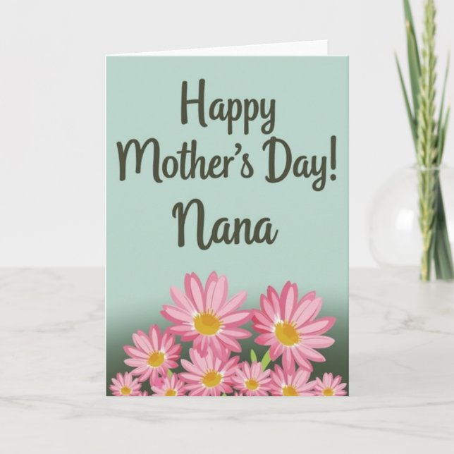 Carte de fleurs pour la fête des mères pastel (Devant)