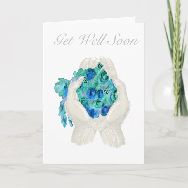 Carte de fleurs pour un prompt rétablissement (Devant)