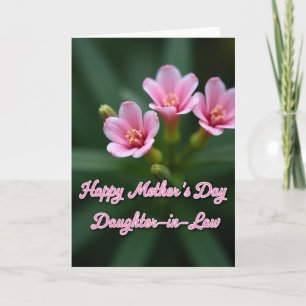 Carte de Fleurs Roses pour Mères