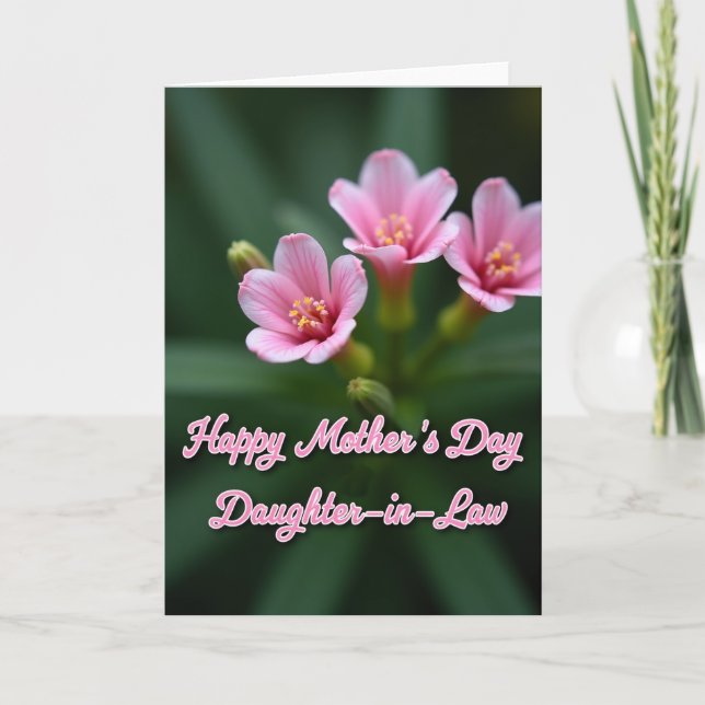 Carte de Fleurs Roses pour Mères (Devant)
