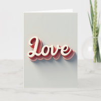 Carte de flux d'amour romantique