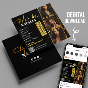 Carte de flyer de publication Instagram du salon d
