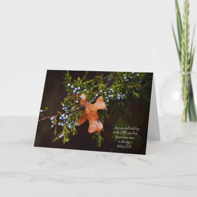 Carte de foi avec verset biblique de branche tenan (Devant)