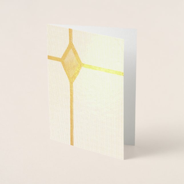 Carte de foi en croix dorée chrétienne religieuse (Devant)