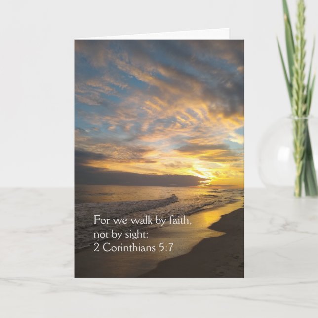 Carte de foi 'Nous marchons par la foi' (Devant)