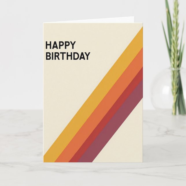 Carte de Fond Crèmeuse pour Joyeux Anniversaire (Devant)
