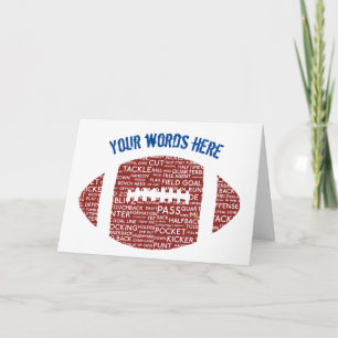Carte de football américain personnalisable