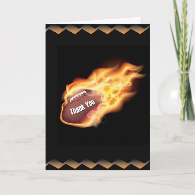 Carte de football cool Flaming Merci (Devant)