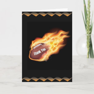 Carte de football cool Flaming Merci
