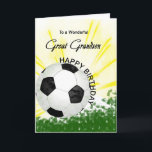 Carte de football d'anniversaire Great Grandson<br><div class="desc">Donnez à votre arrière-petit-fils amoureux du football une carte de football avec un thème explosif de football! Un football avec les mots "À un arrière-petit-fils merveilleux".</div>