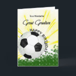 Carte de football d'anniversaire Great Grandson<br><div class="desc">Donnez à votre arrière-petit-fils amoureux du football une carte de football avec un thème explosif de football! Un football avec les mots "À un arrière-petit-fils merveilleux".</div>