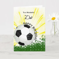 Carte de football d'anniversaire papa