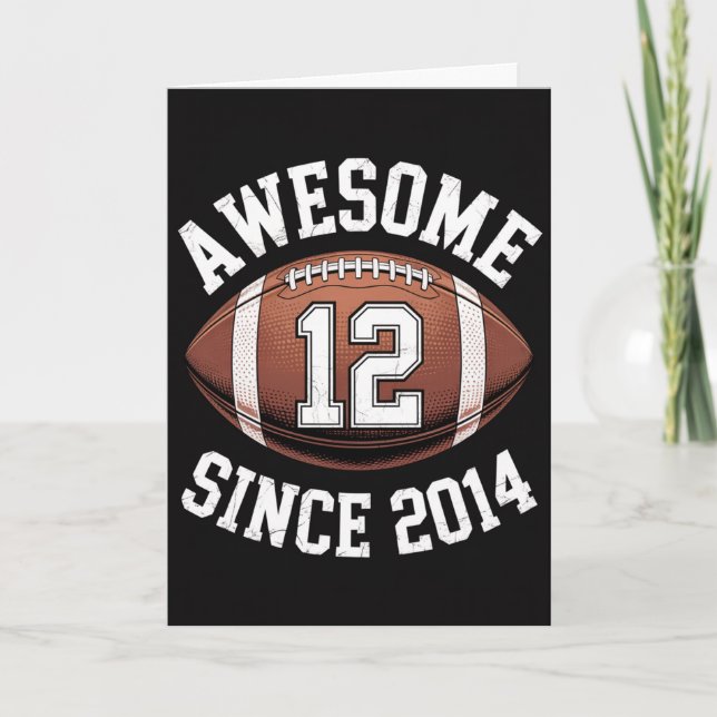 Carte de football pour son 12e anniversaire (Devant)