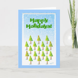 Carte de forêt de Noël