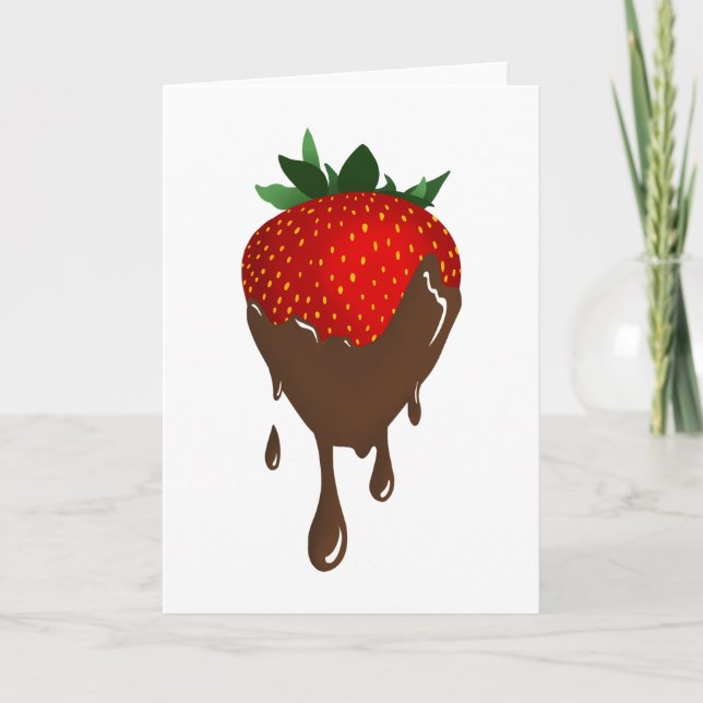 carte de fraise au chocolat (Devant)