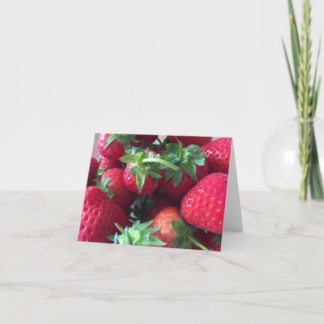 Carte de fraises sucrées (Devant)