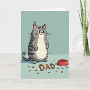 Carte de friandises pour papa chat fantaisiste