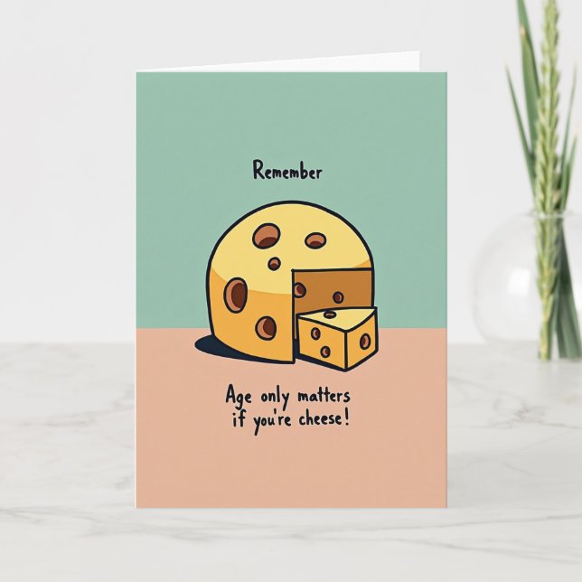 Carte de fromage d'anniversaire fantaisiste (Devant)