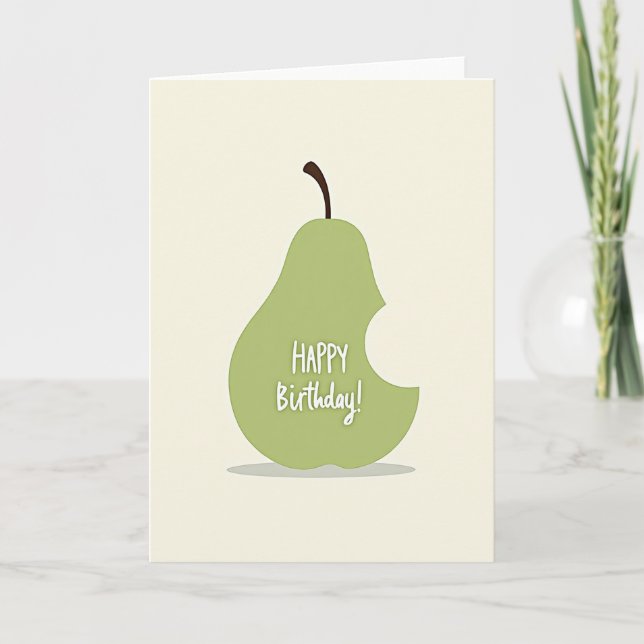 Carte de fruit mordu joyeux (Devant)
