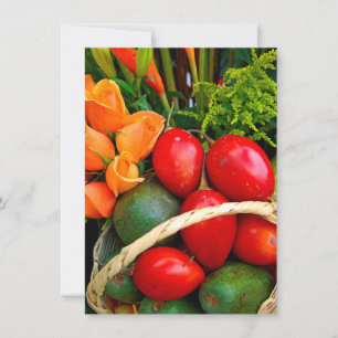 Carte de fruits tropicaux